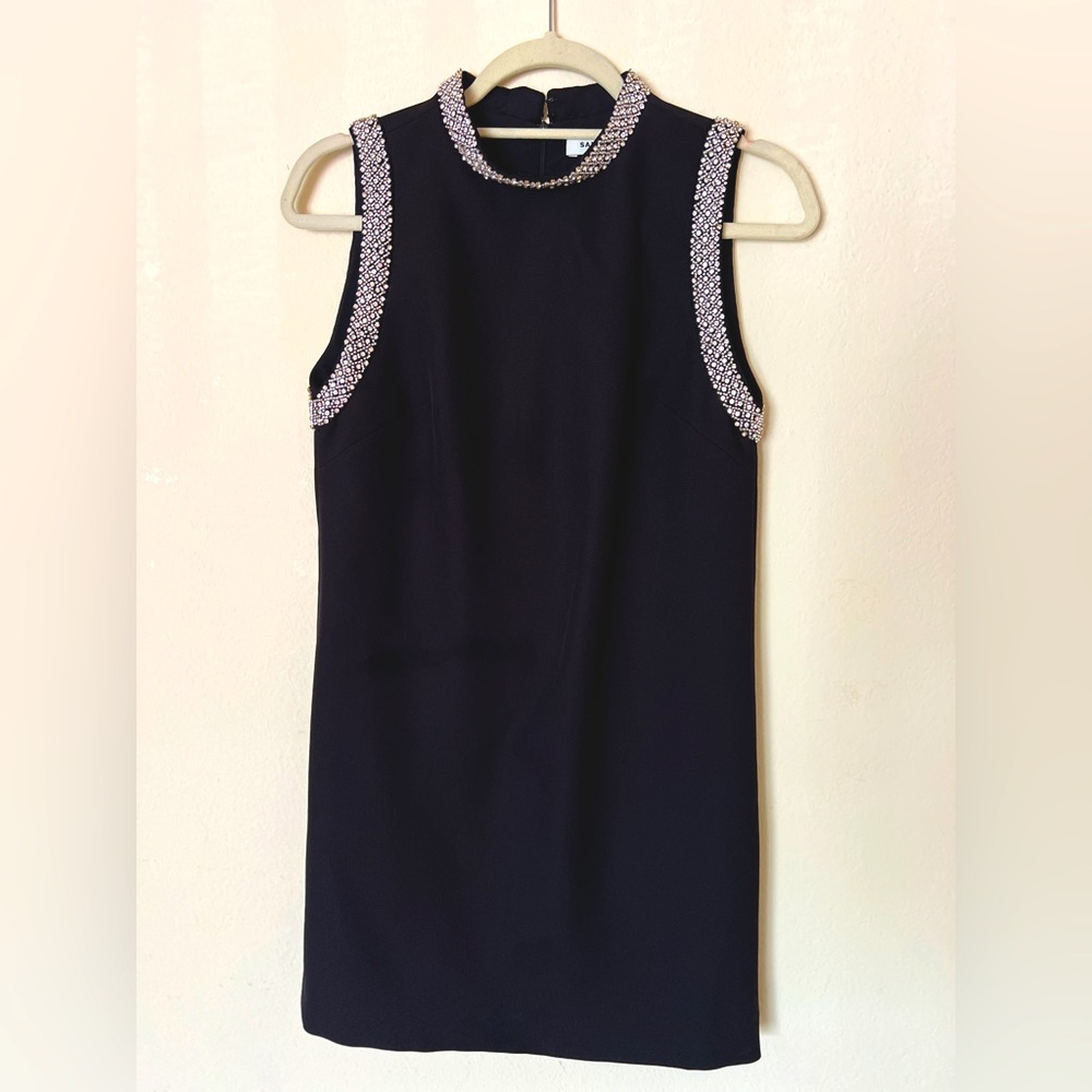 Sandro Rhinestone Embellished Mini Dress